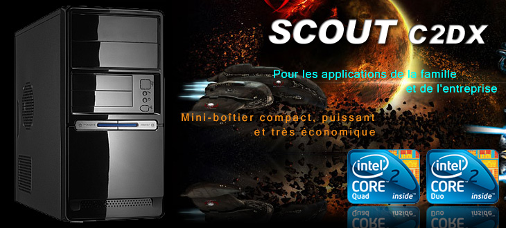 Keynux Scout C2DX - Ordinateur assemblé avec Intel Core 2 Duo ou Core 2 Quad core, 3 disques durs internes, carte graphique nVidia ou ATI